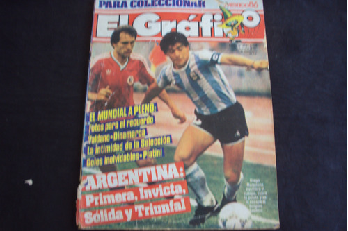 Revista El Grafico # 3479 - Tapa Argentina Mundial '86