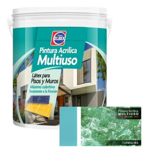Pintura Pisos - Multiuso Elbex 1lt Turmalina