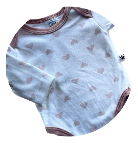Set Bebé Osita Rosa: Pantalón, Mameluco Y Babero 12 Meses
