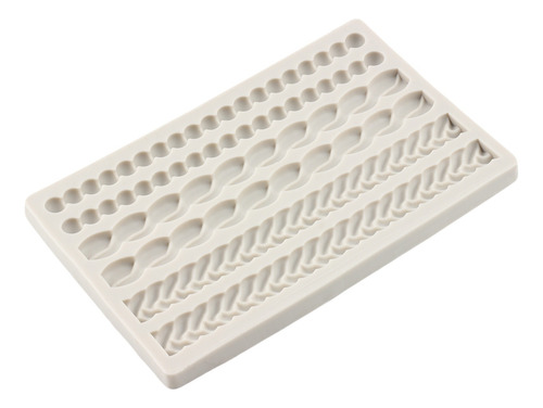 1pcs Molde Silicon Cadena De Perlas Cuerda De Cáñamo Fondant