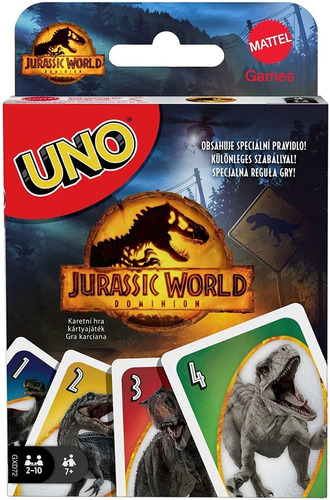 Cartas Uno Juego De Mesa Jurassic World Originales