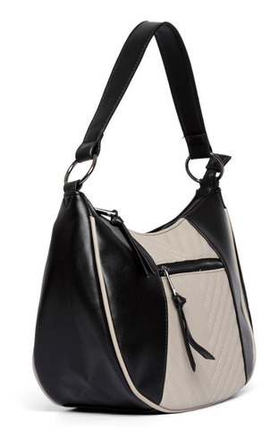 Bolso acolchado Lenny para mujer con correa de hombro negra