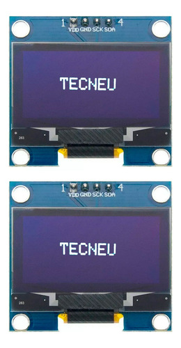 2 Pantallas Oled 0.96in I2c 4 Pines Arduino 128x64 + Estuche