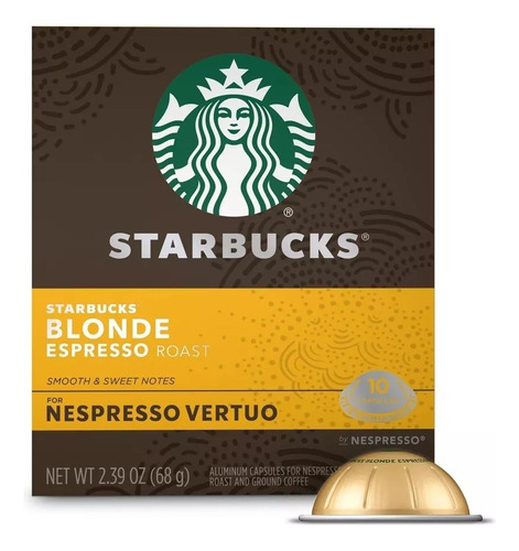 Starbucks Capsulas Nespresso - Vertuo - Blonde Espresso