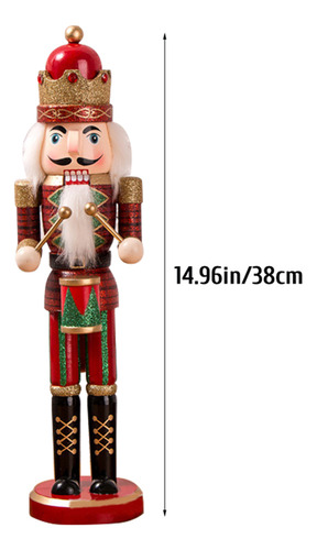 Figura De Madera Con Diseño De Soldado Cascanueces, 38 Cm