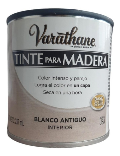 Tinte Para Madera Varathane Blanco Antiguo X 237 Ml