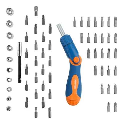 Jogo De Bits 25mm E Soquetes Com Chave Articulada 64 Peças Jogo De Bits 25mm E Soquetes Com Chave Articulada 64 Peças