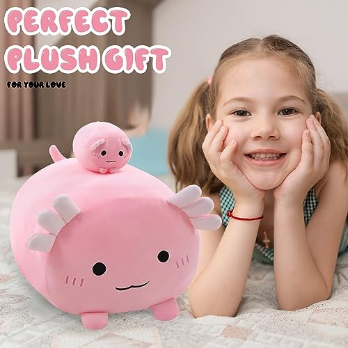 Toysym Axolotl - Peluche De Axolotl Con 4 Peluches De Axolot