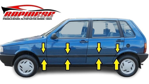 Fiat Uno Scr  1990 5 P Baguetas Lateral Nas            