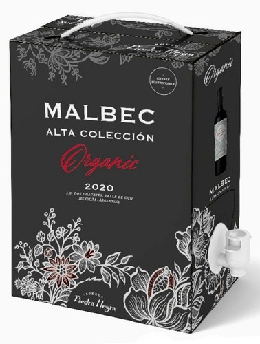 Piedra Negra Organico Malbec Bag In Box X3 Litros - Vino