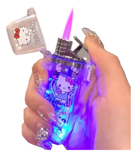 Encendedor Recargable Hello Kitty Soplete Flama Rosa