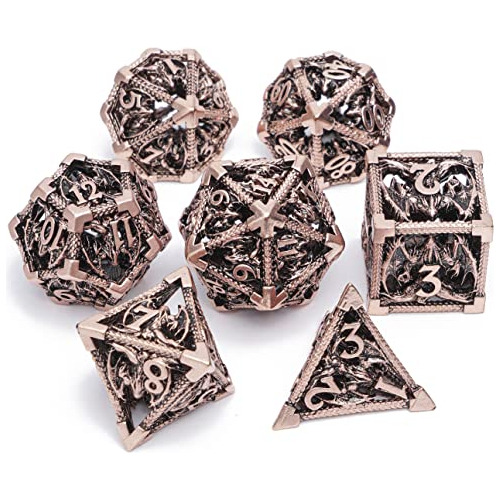 Dnd Juego De Dados De Metal Polyhedral Dados Set Dungeons Y