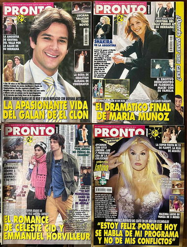 Revista Pronto Precio X 8 Completas De Colección! (Usado)