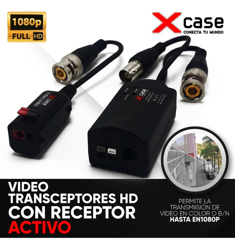 Par De Transceptores Xcase Video Hd Con Receptor Activo