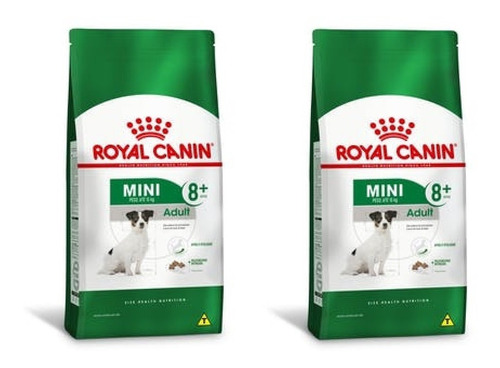 Ração Royal Canin Mini 8+ Adult 1kg Cães Adultos Kit 2 Uni