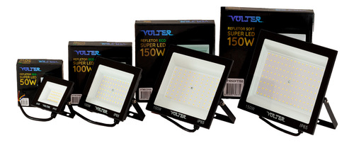 Refletor Led Aluminio 50w Bivolt Ip66 6500k Preto