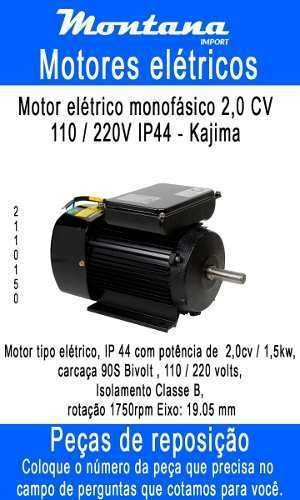 Motor Elétrico Bivolt 110v 220v 2cv 1750 Rpm