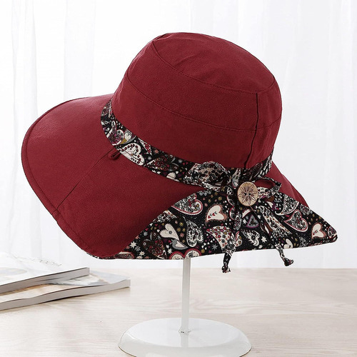 Sombrero De Sol Para Mujer, Sombrero De Sol Plegable Con Ala