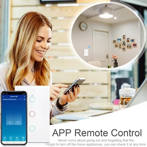 WiFi Smart Light Switch, RF433, sem fio neutro, fogo único, vida