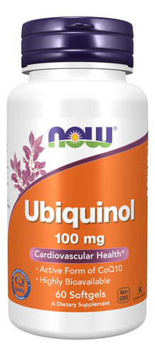 Now Suplementos, Ubiquinol 100 Mg, Alta Biodisponibilidad (l