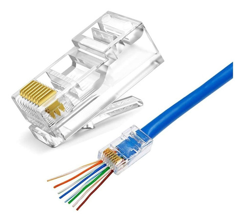 Conectores Rj45 Passthrough Cat5e X 100