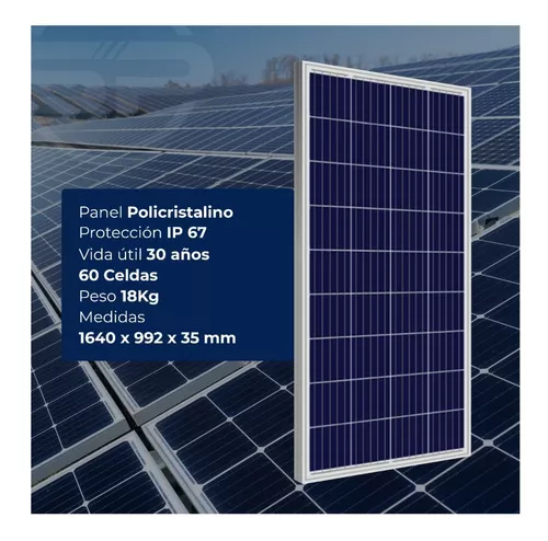 Kit Solar Inversor 1000w 220v Panel Energia Casa Campo M3