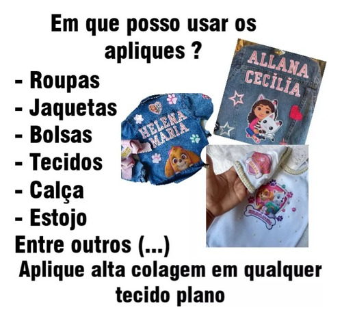 Apliques/termocolante Personalizado Envie O Que Deseja 3cm