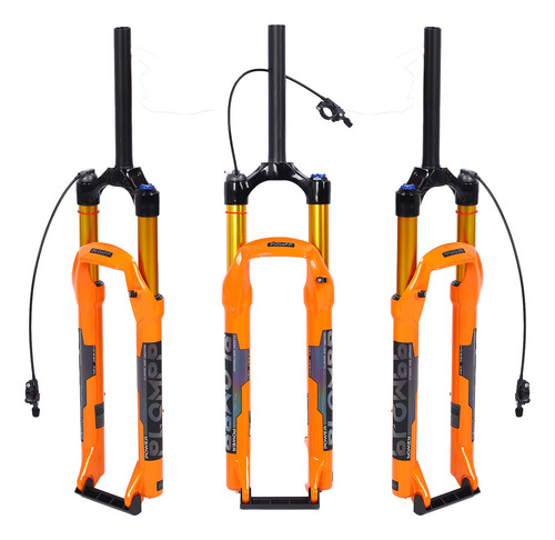 Horquilla Aire R29 R27.5 Suspensión Bicicleta Tijera Ajuste Rebote Para Mtb Plqmpp 120mm Naranja