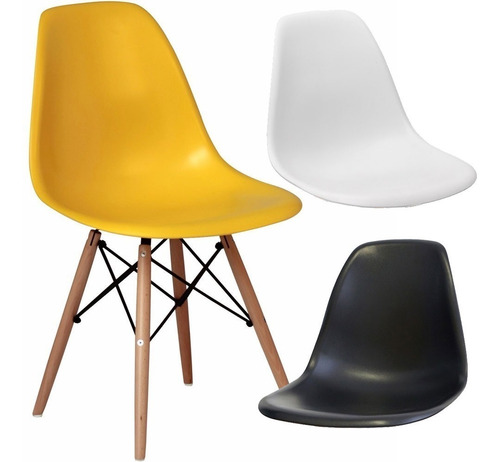 Kit 4 Cadeira Eames Eiffel Branca Preta Amarela Frete Gratis