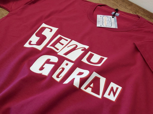 Remera Algodón Unsx Bordó Seru Giran Logo García Lebón Aznar