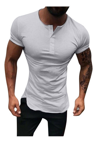 Camisa L Para Hombre De Manga Corta A La Moda Casual De Prim