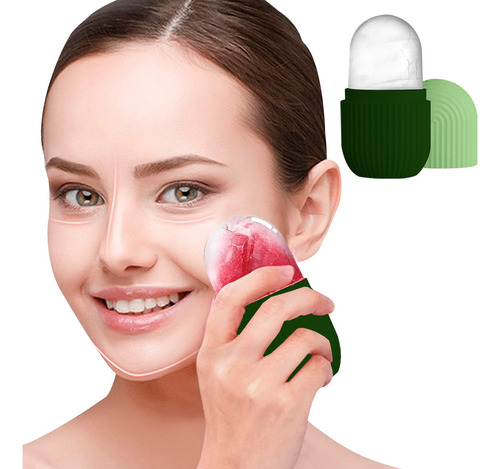 Rodillo De Silicón Para Masaje Facial Con Hielo Diler Reutilizable Y Suave Ideal Para Cerrar Poros Reducir Inflamación Y Refrescar La Piel Uso Diario En Rutina De Skincare Color Verde