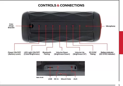 Monster+Rove+2+Wireless+Bluetooth+Speaker+20W+-+Black+%28MROVE-BK2 for sale  online