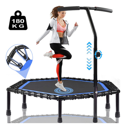Trampolín Ejercicio Brincolin Fitness Aerobico Jumping Hexágono 48 pulgadas ajustable