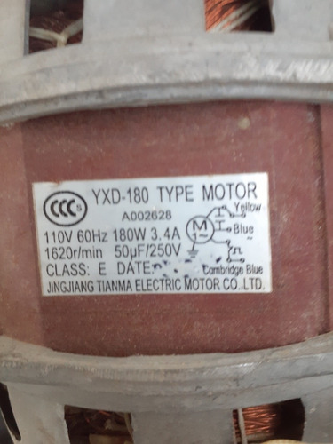 Imagen 2 de 7 de Motor Eléctrico Para Lavadora Mabe O Asiáticos (usado) Bueno