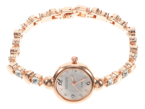 Elegante Reloj De Pulsera De Cuarzo Blanco Para Mujer, Regal