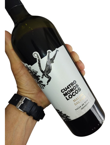Vino Malbec Cuatro Monos Locos 2024 - Valle De Uco 750 Ml X4