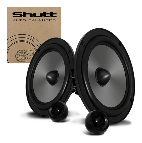 Kit Duas Vias 6' Shutt 160w Rms Tweeter E Crossover Embutido