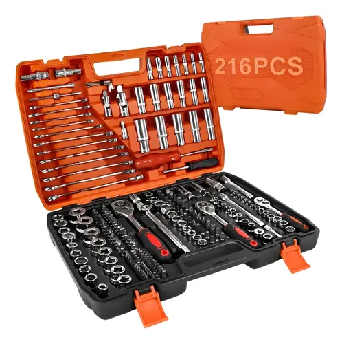 Kit Jogo de Soquetes Catraca Vermelho