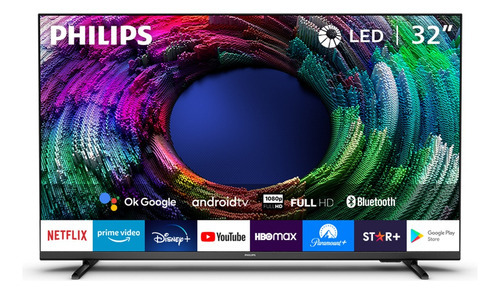 Smart Tv 32¨ Philips Android Hd 32phd6917/77 + Bluetooth