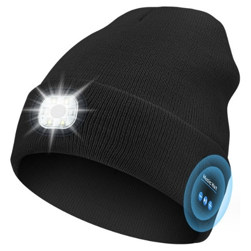 Gorro De Música Bluetooth De Punto Cálido Led