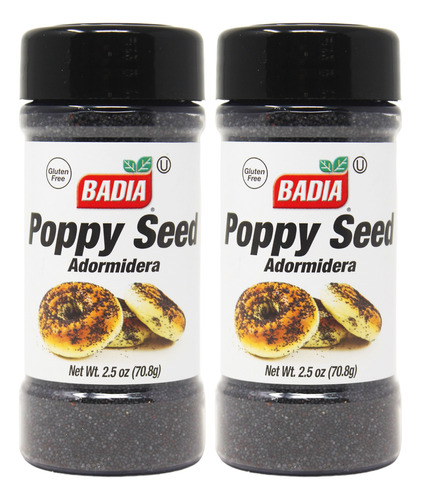 2 Frascos Poppy Seed Badia 70.8g Adormidera Semillas Amapola