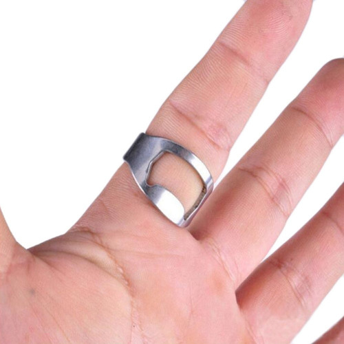 E Anillo Abridor Botellas Cervezas Acero Quirurgico/