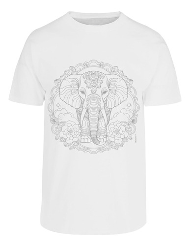 Playera Hombre Mandala Elefante