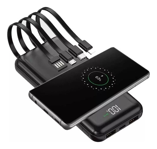 Carregador Portátil Turbo 10000mah Com 4 Entradas