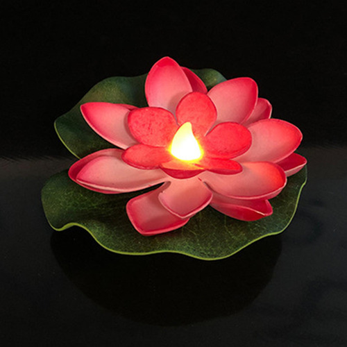 4 X 6 Piezas Led Flotante Lotus Light Wishing Decoración