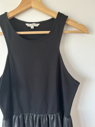 Vestido Negro Con Brillos - C&a - Talle Xl