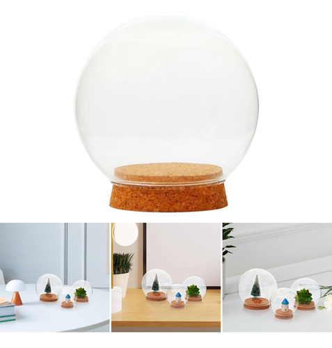 Cúpula De Vidro Transparente Vitrine De Vidro Cloche 18cm