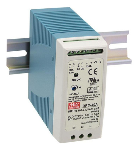 Drc-40a - Fonte AC/DC e UPS 40w 13.8Vdc 1.9a/1a - Mean Well
