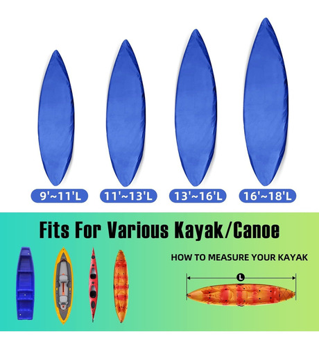 Vinpatio Cubierta Kayak Para Canoa Pie Resistente Agua